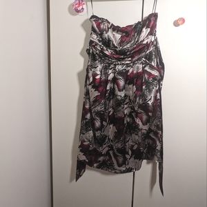 Satin strapless dress